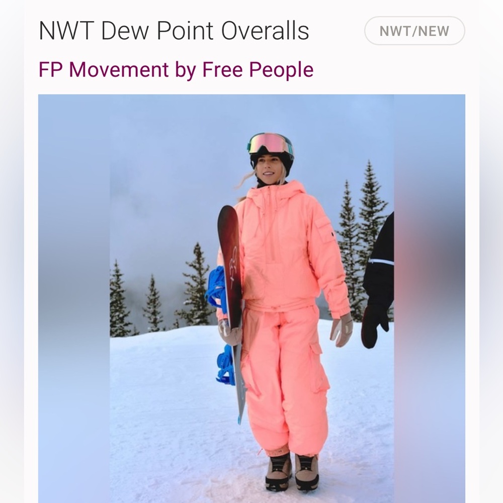 $395 Free People Dew Point Overalls ( jumpsuit only) NWT - Picture 3 of 13